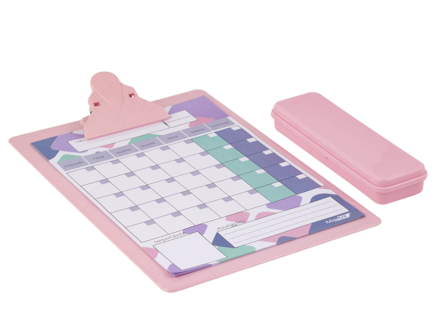 PRANCHETA PLANNER ROSA PASTEL