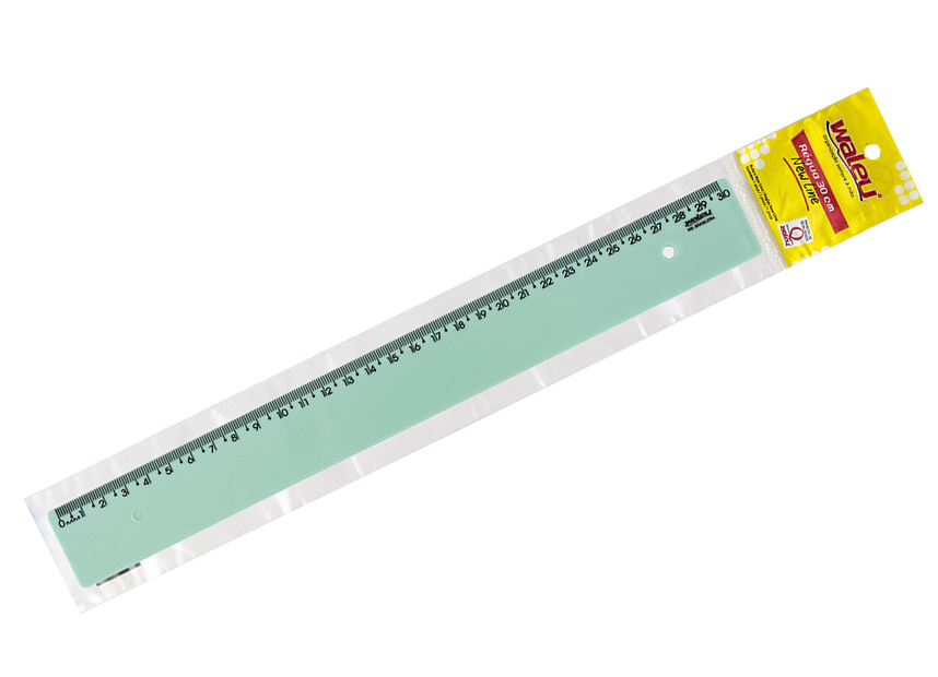 REGUA 30CM - NEW LINE VERDE PASTEL 