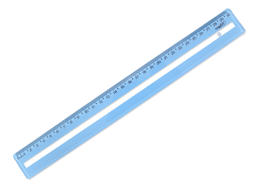 RéGUA DE 30CM GUIA DE LEITURA AZUL MAXCRIL