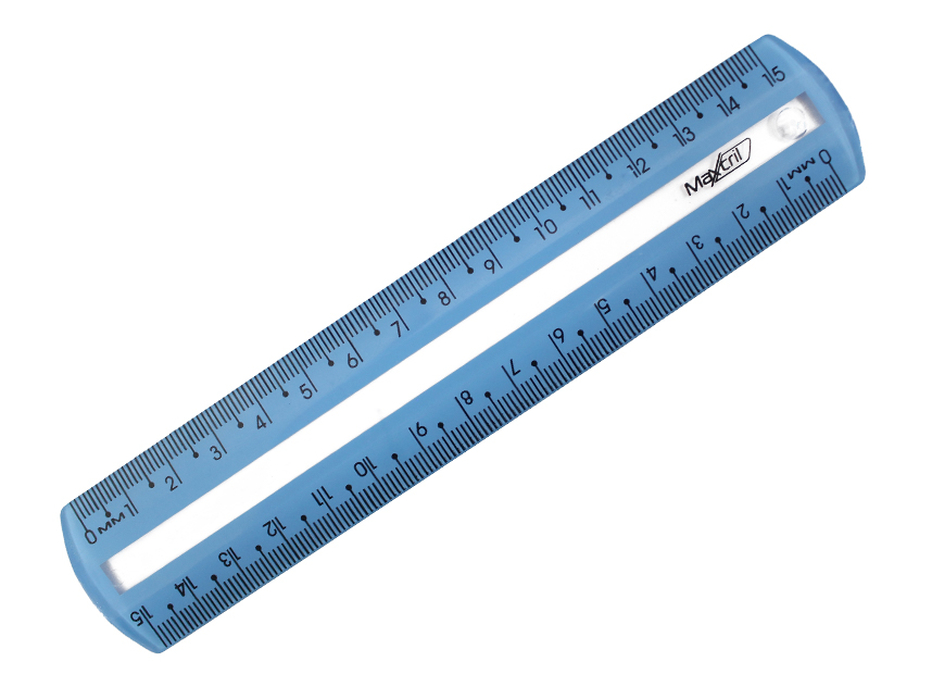 RéGUA DE 15CM GUIA DE LEITURA AZUL MAXCRIL 