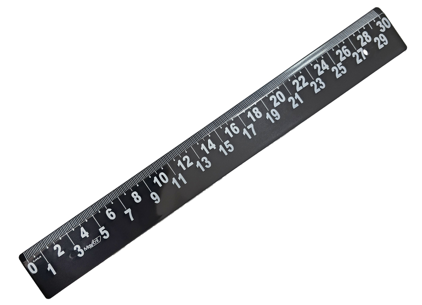 RéGUA DE 30CM BAIXA VISãO PRETA