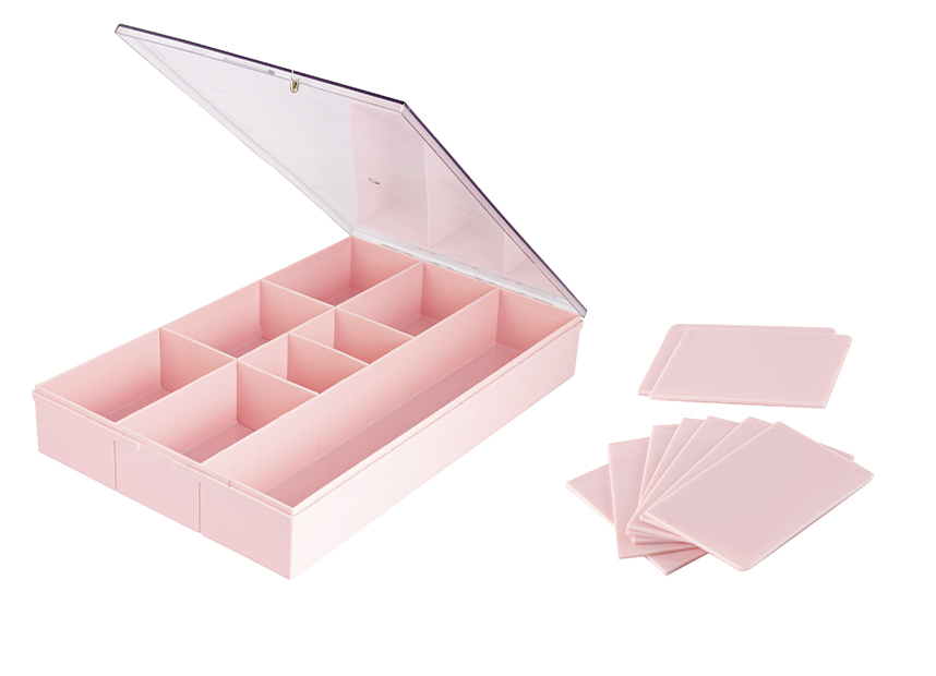 CAJA ORGANIZADORA MULTIUSOS ROSA PASTEL