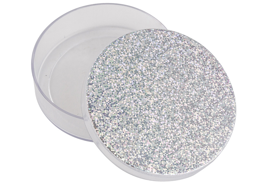 CAIXINHA REDONDA - HOLOGRáFICA GLITTER				